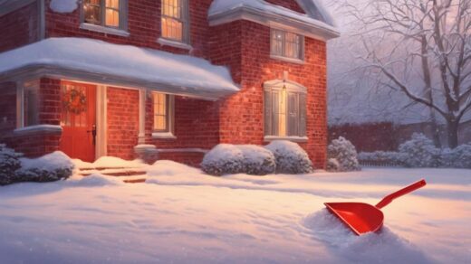 heart safe while shoveling snow